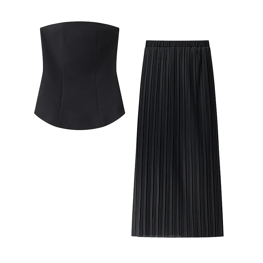Conjunto Feminino Elegante Saia Tomara Que Caia - Maria