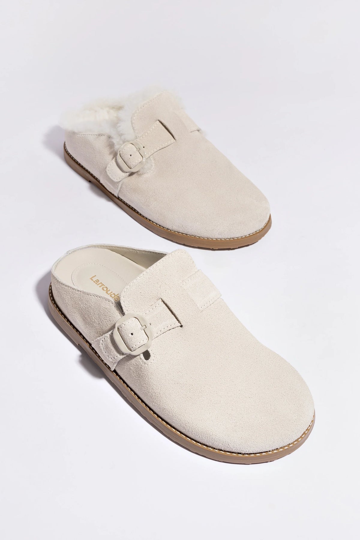 Mule Clog Milan Camurça Cinza