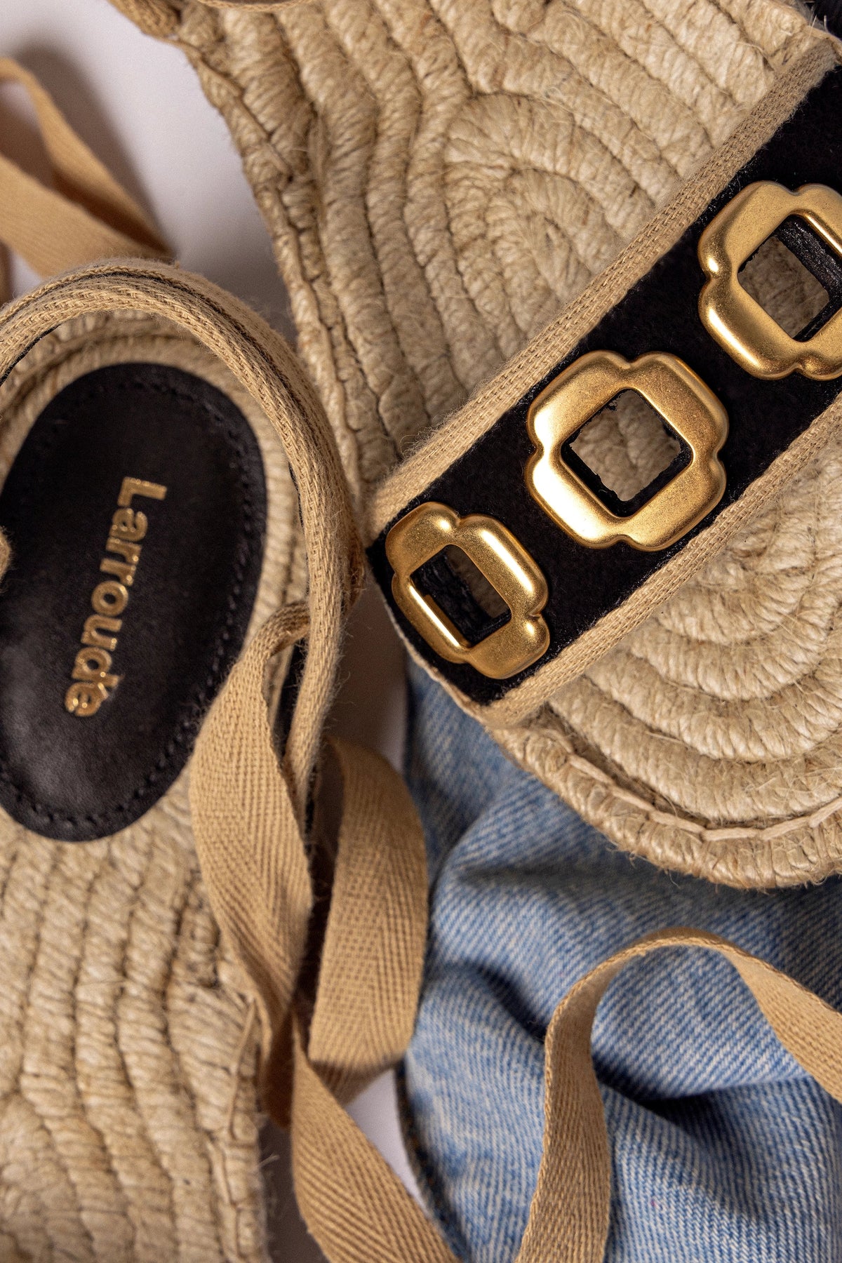 Flatform Espadrille Milan Camurça Preto