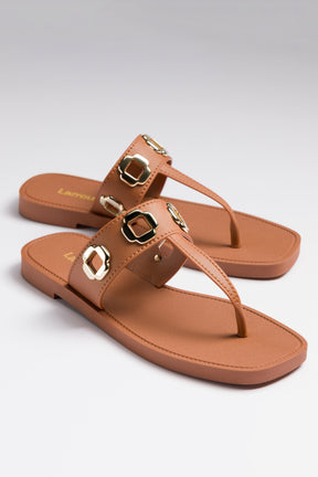 Flat Milan S PVC Caramelo