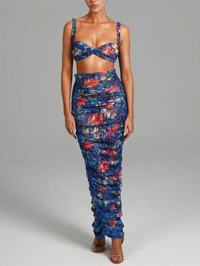 Conjunto Top Saia Plissada - Aliandra