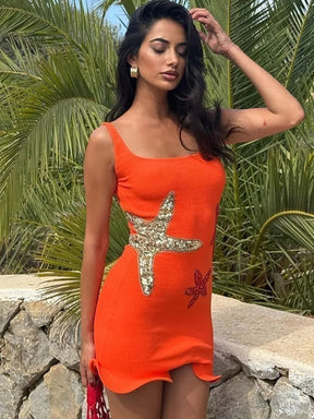 Vestido Curto Bordado Lantejoula - Hanna