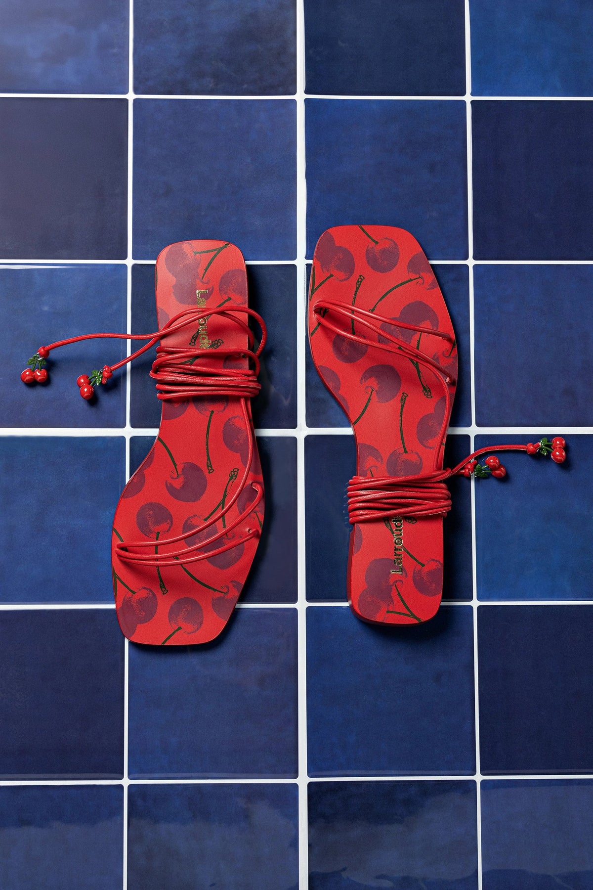 Sandália Flat Nadia Couro Vermelho