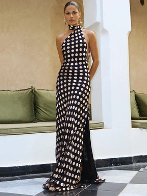 Vestido Feminino Elegante Bolinhas - Zoe