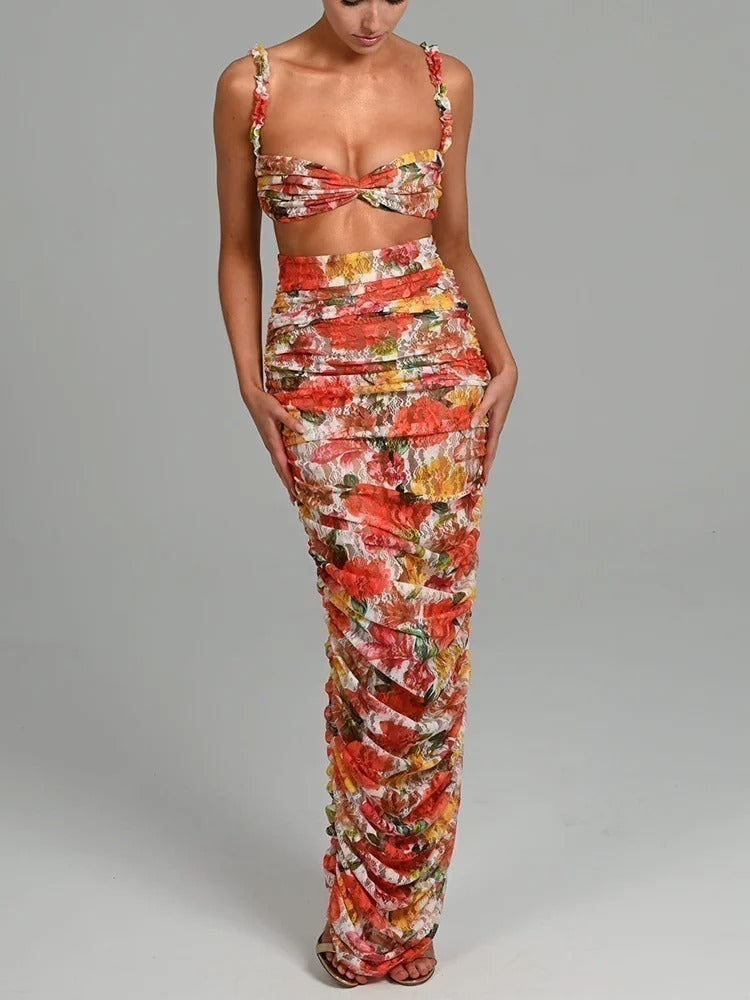 Conjunto Top Saia Plissada - Aliandra
