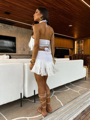 Vestido Curto Franja Liliany