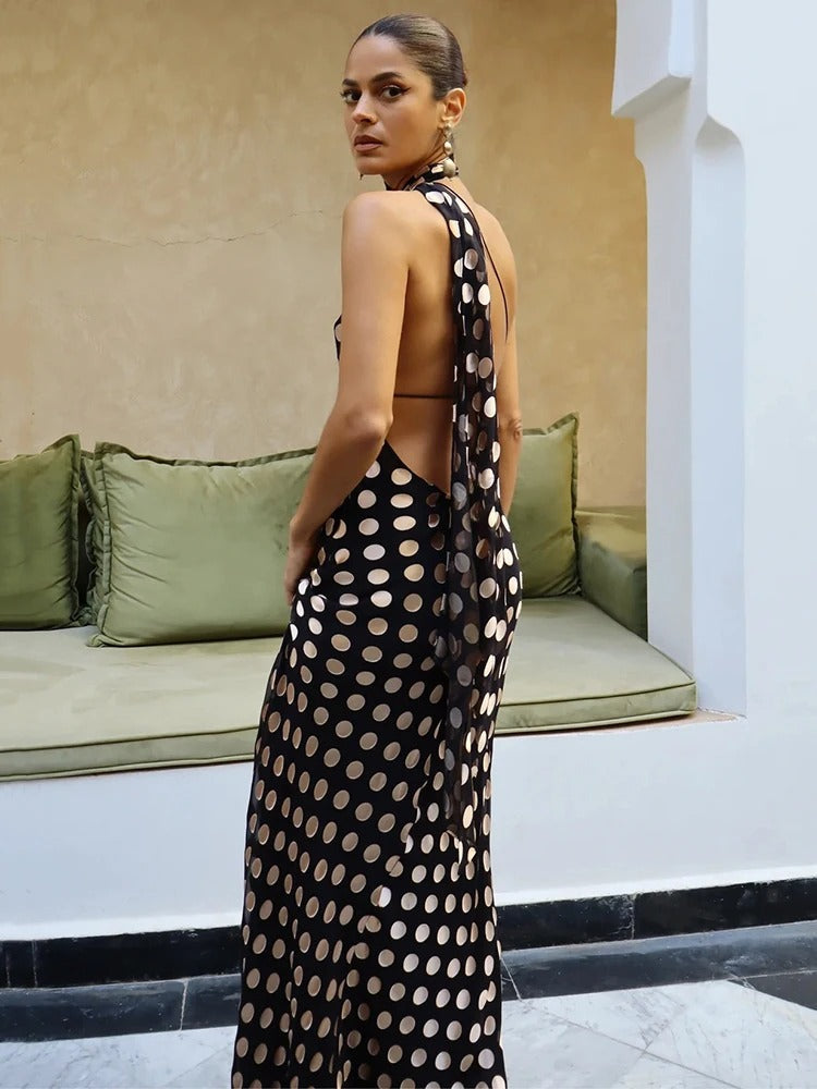 Vestido Feminino Elegante Bolinhas - Zoe