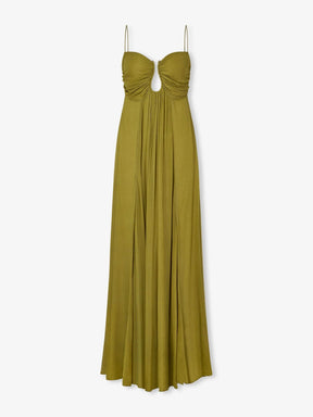 Vestido Longo Morea Verde Oliva