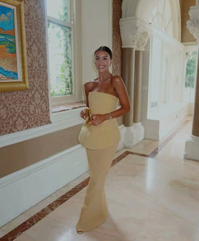 Conjunto Feminino Elegante Saia Tomara Que Caia - Maria
