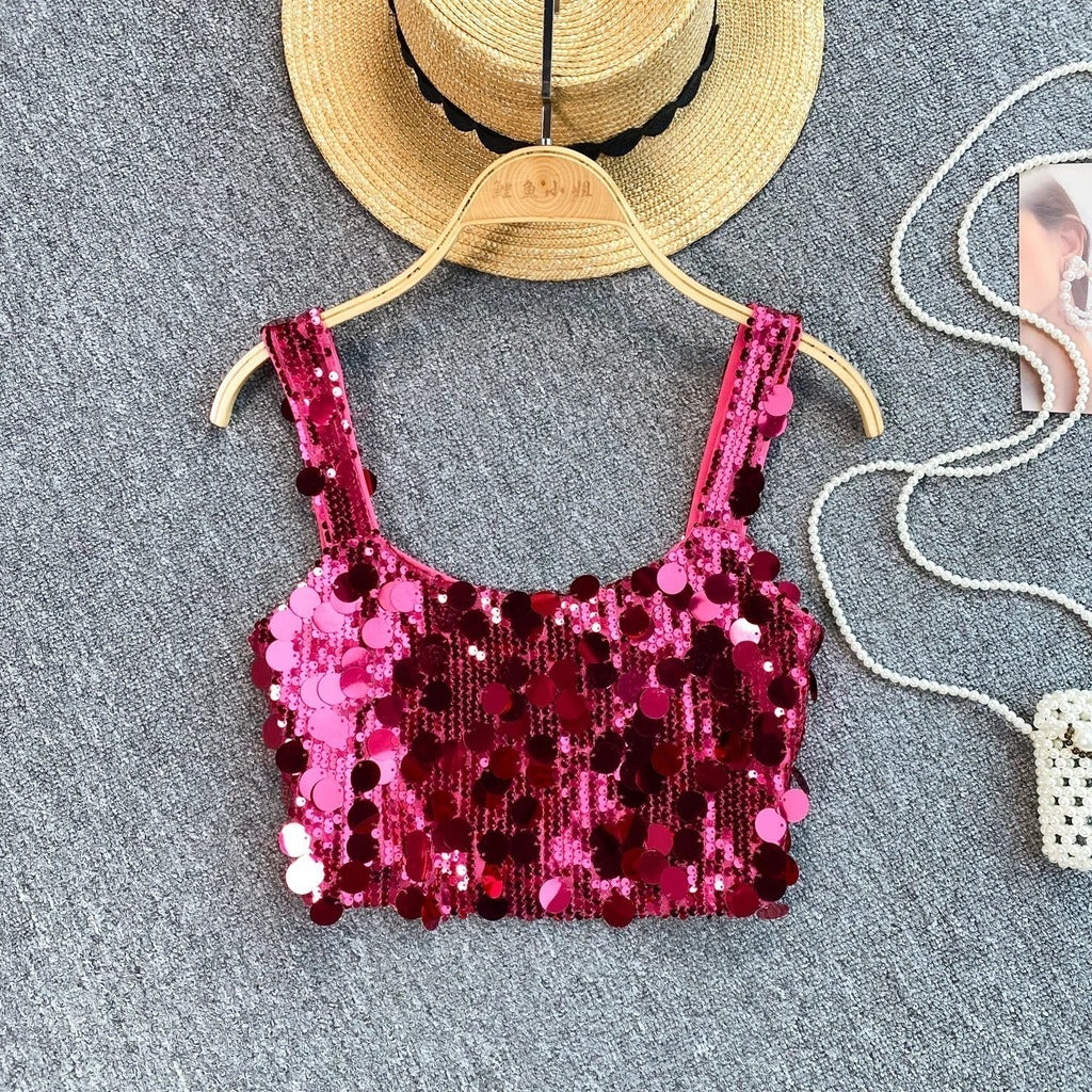 Top Brilho Strass Carnaval