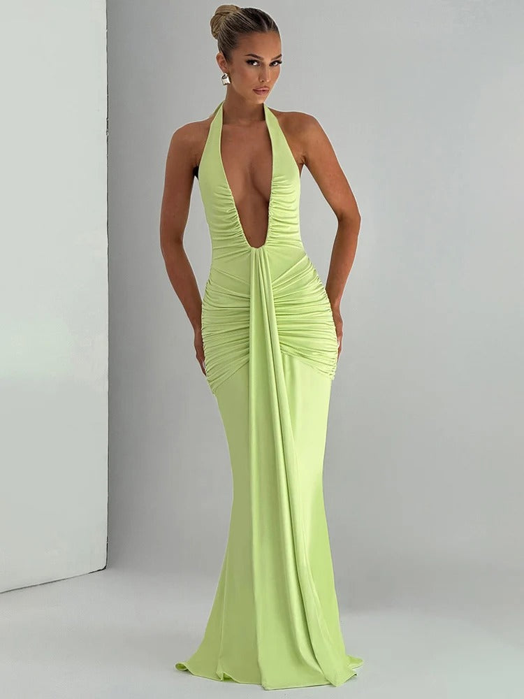 Vestido Feminino Longo Decote - Aylin