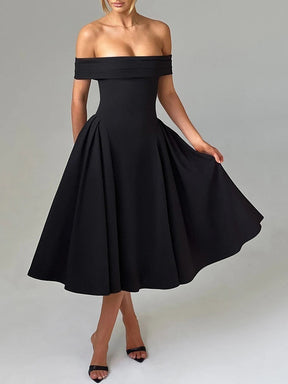 Vestido Elegante Ombro a Ombro - Amelie