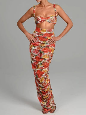 Conjunto Top Saia Plissada - Aliandra