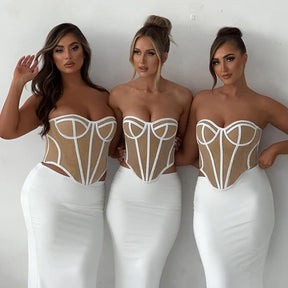 Top Ferminino Corset Contraste - Luiza