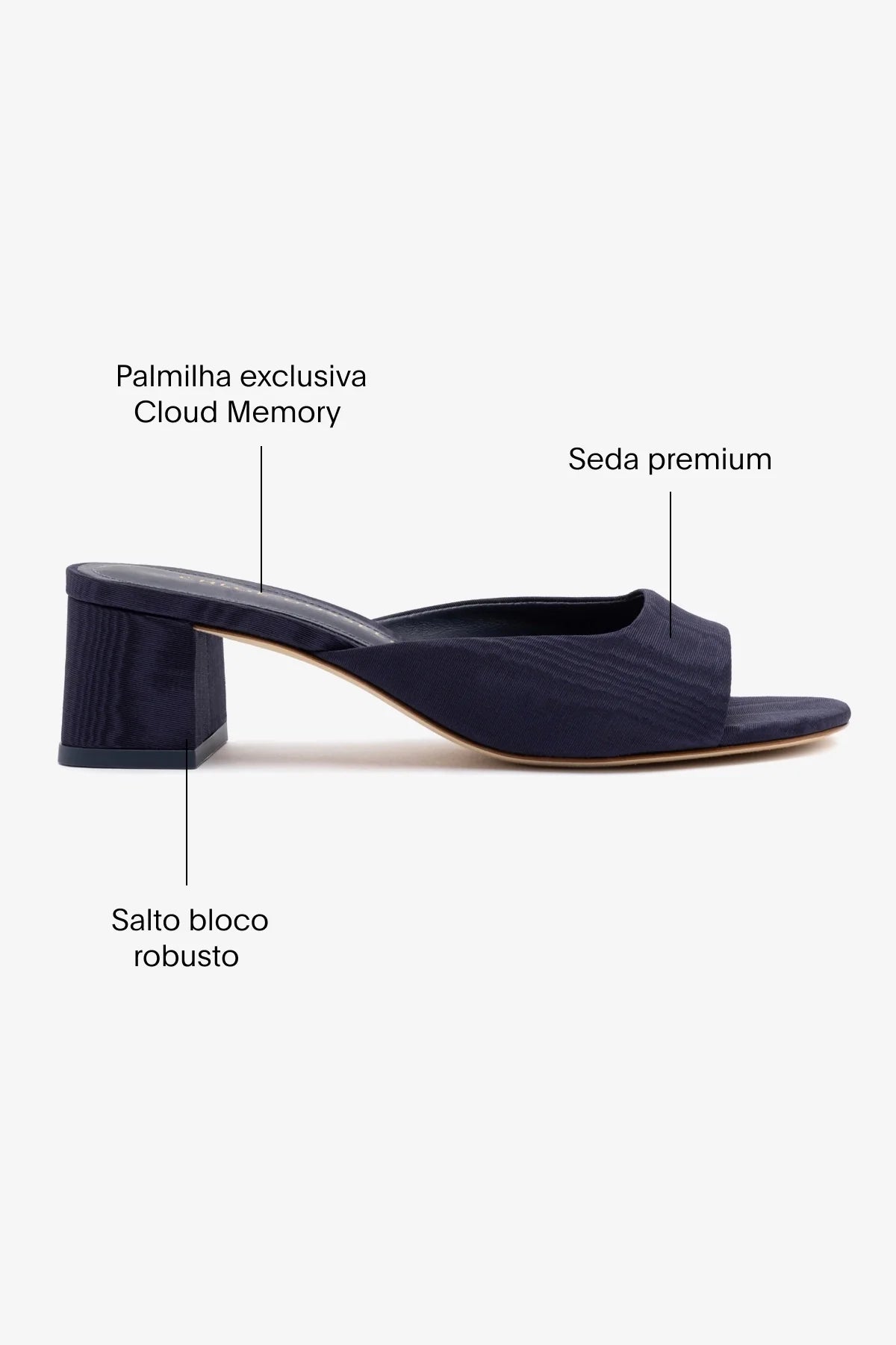Chloe Gosselin by Studio Larroudé: Mule Anah Seda Azul