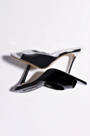 Jasmine Hi Mule In Silver Specchio