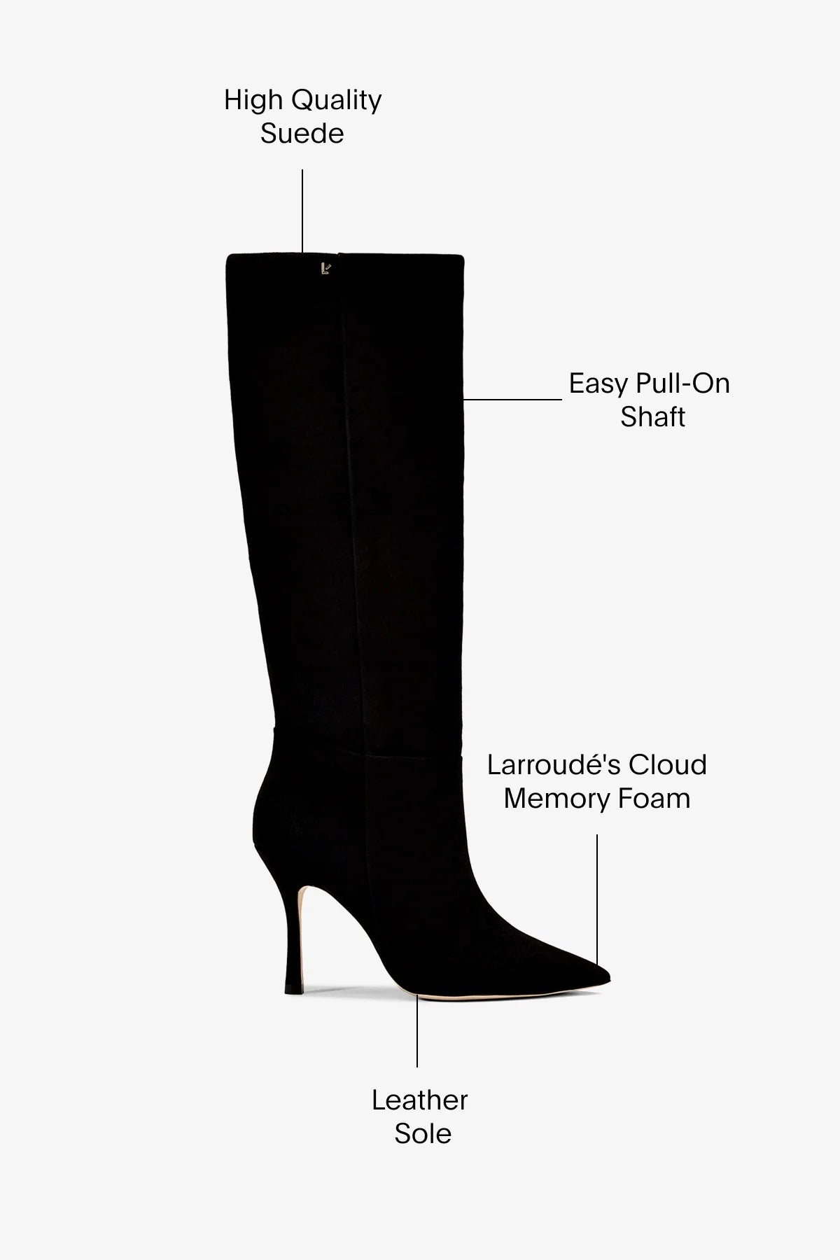 Bota Kate Camurça Preto