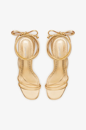 Sara Sandal In Gold Metallic Leather