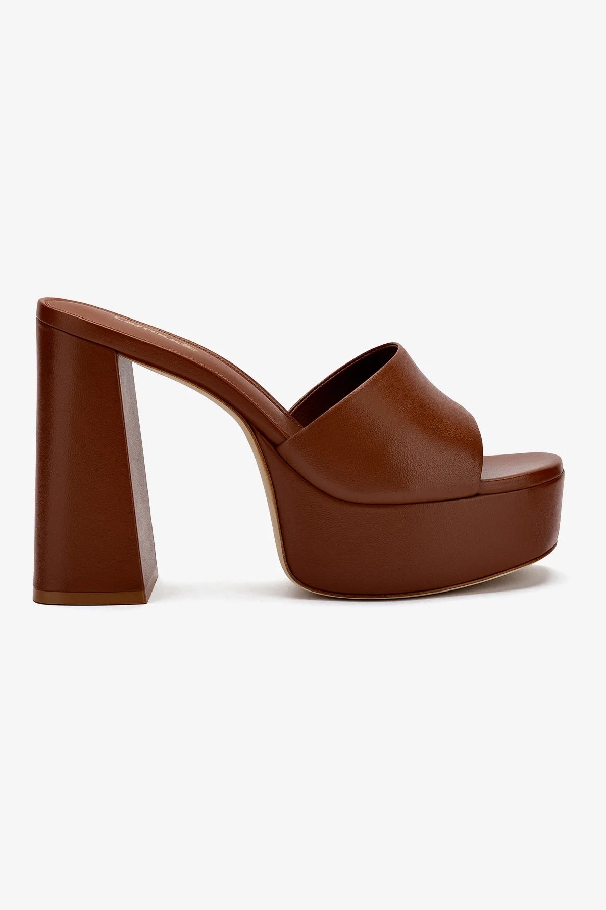 Mule Dolly Couro Caramelo