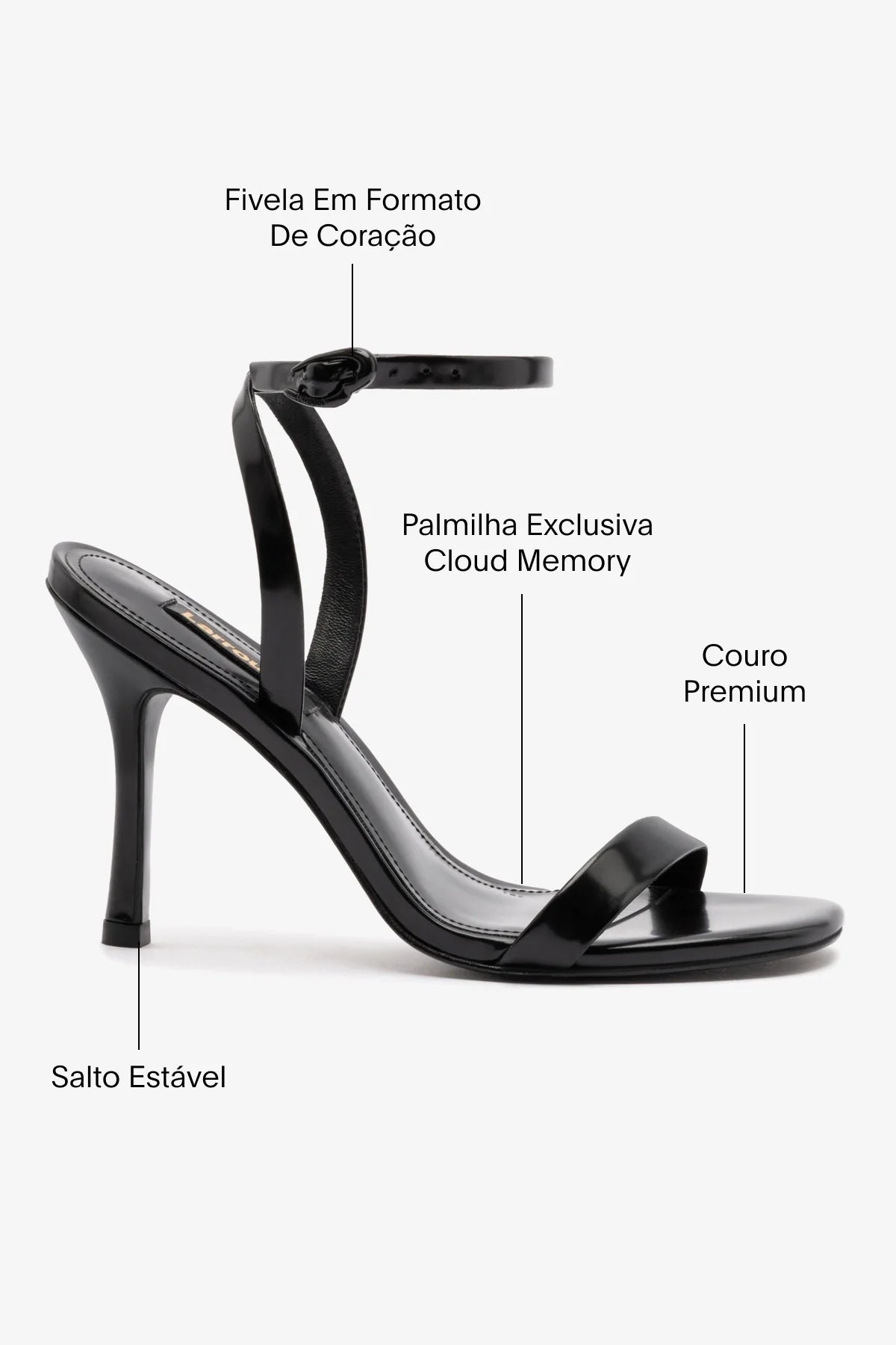 Sandália Veronina Couro Preto