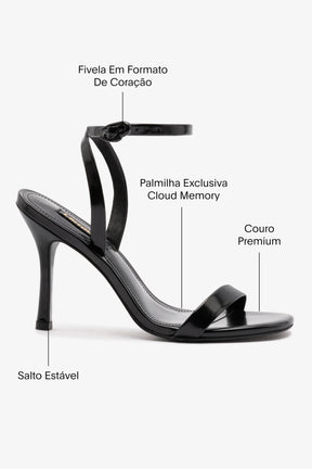Sandália Veronina Couro Preto