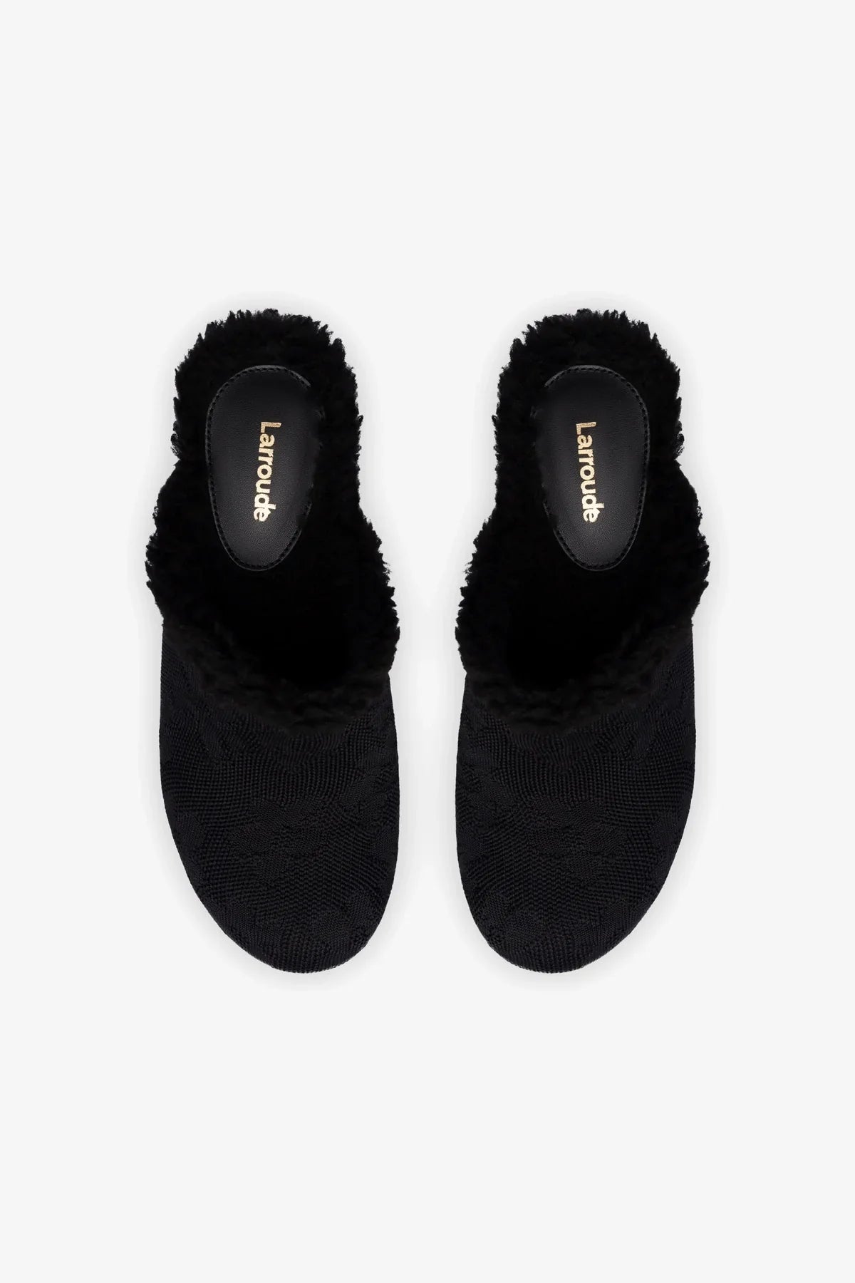 Mule Clog Plataforma Tricô Preto