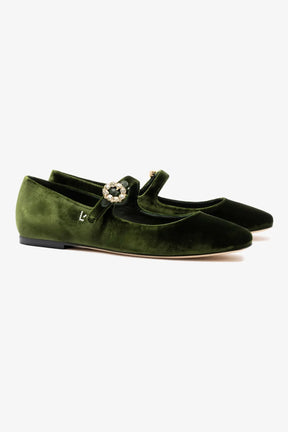 Sapatilha Blair Veludo Verde