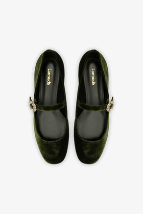 Sapatilha Blair Veludo Verde