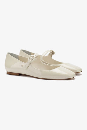 Sapatilha Blair Couro Verniz Off White