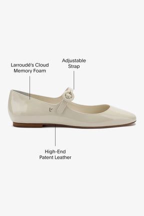 Sapatilha Blair Couro Verniz Off White