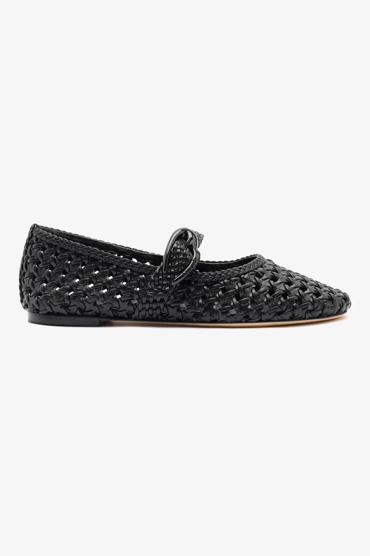 Sapatilha Verona Macramê Couro Preto