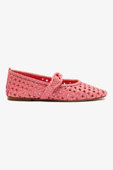 Sapatilha Verona New Macramê Couro Rosa