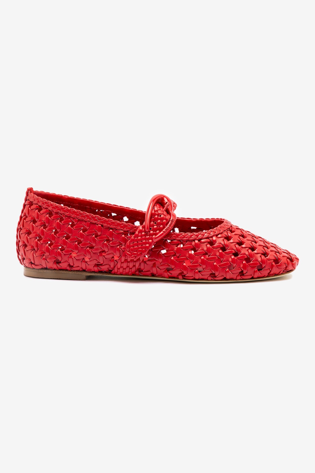 Sapatilha Verona New Macramê Couro Vermelho