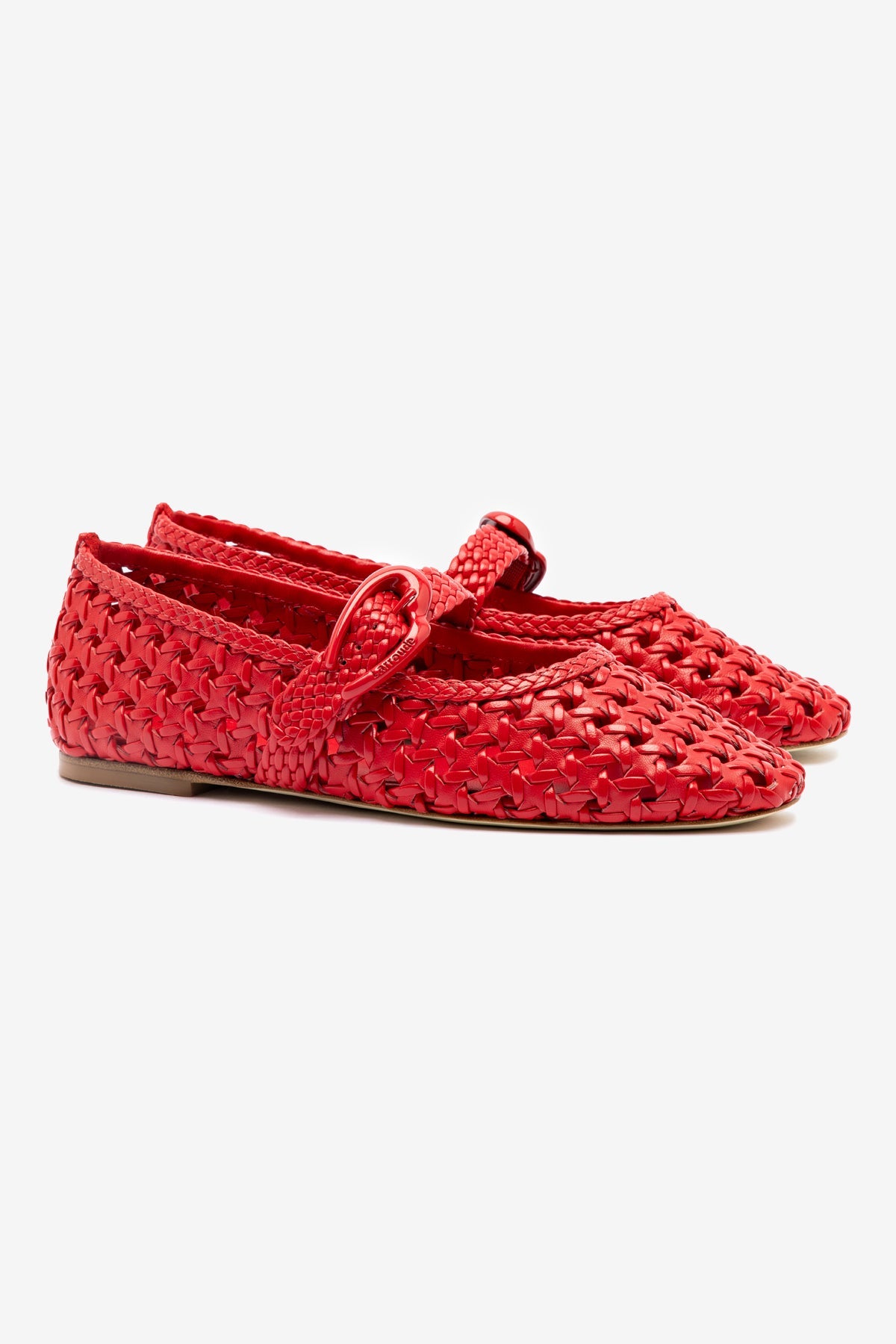 Sapatilha Verona New Macramê Couro Vermelho