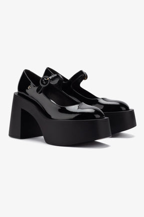 Scarpin Plataforma Olivia Couro Verniz Preto