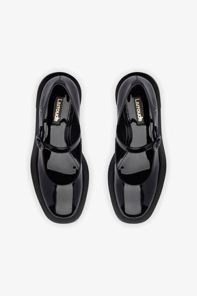 Scarpin Plataforma Olivia Couro Verniz Preto