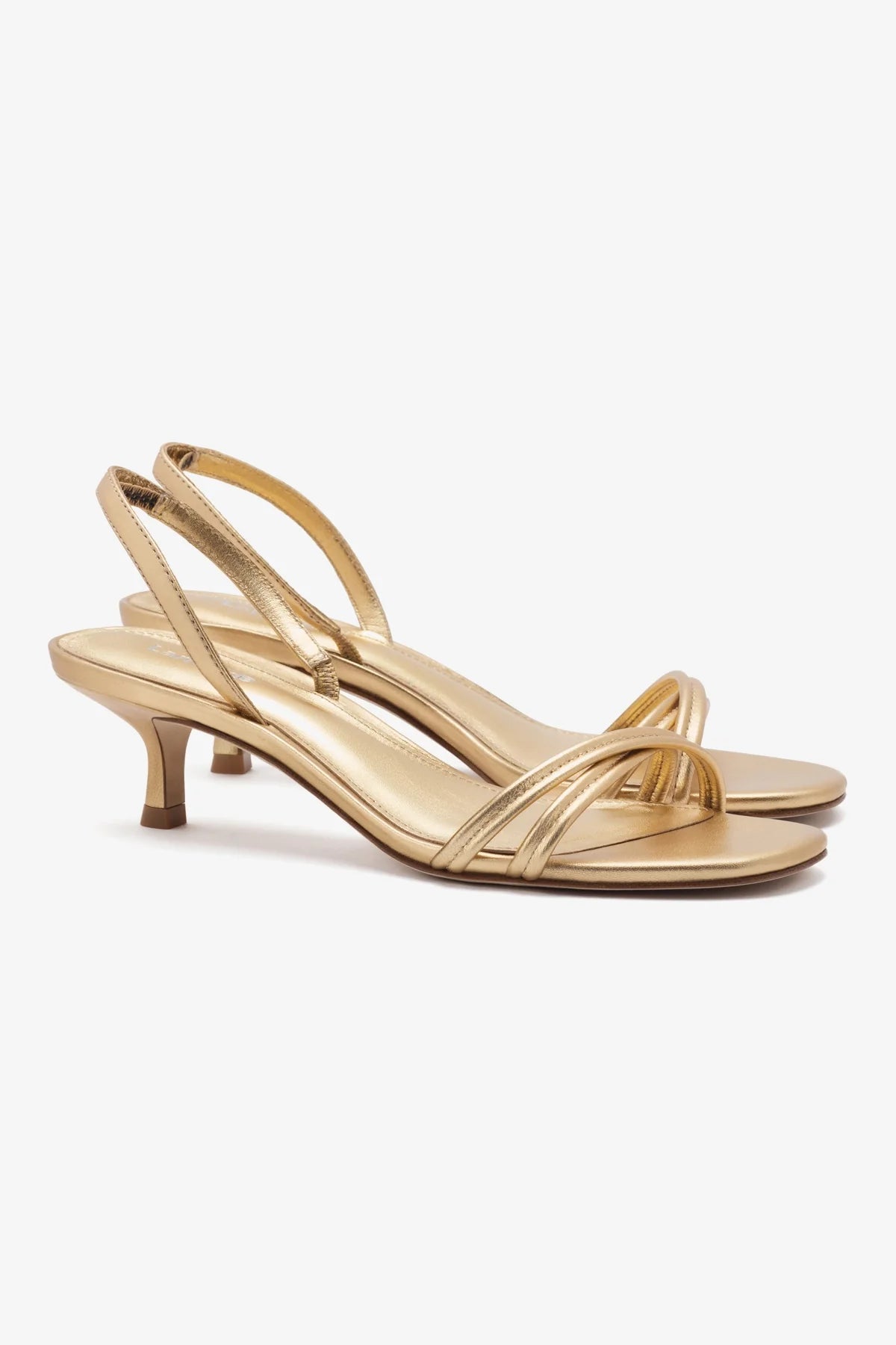 Sandália Annie Mini Couro Dourado