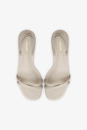 Sandália Annie Mini Couro Off White