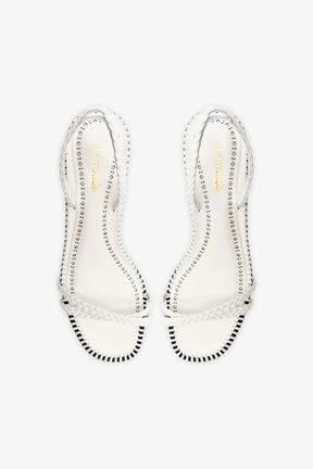 Mini Annie Sandal In White Leather