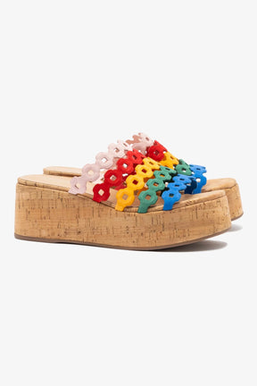 Mule Charli Couro Multicor