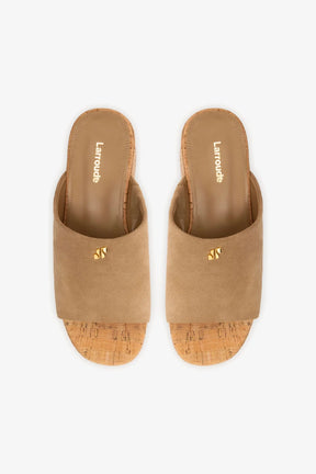 Mule Charli Camurça Caramelo