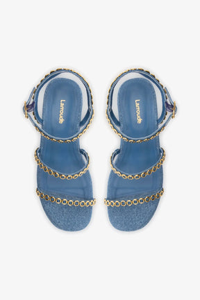 Flatform Gio Milanina Jeans Azul