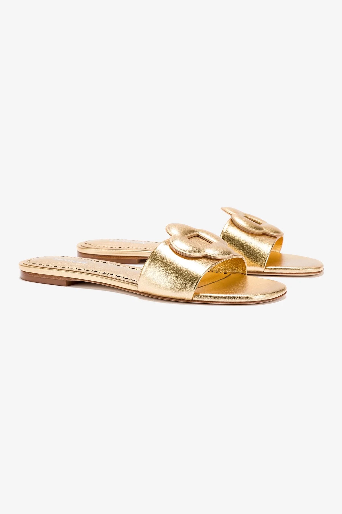 Flat Flora Couro Dourado