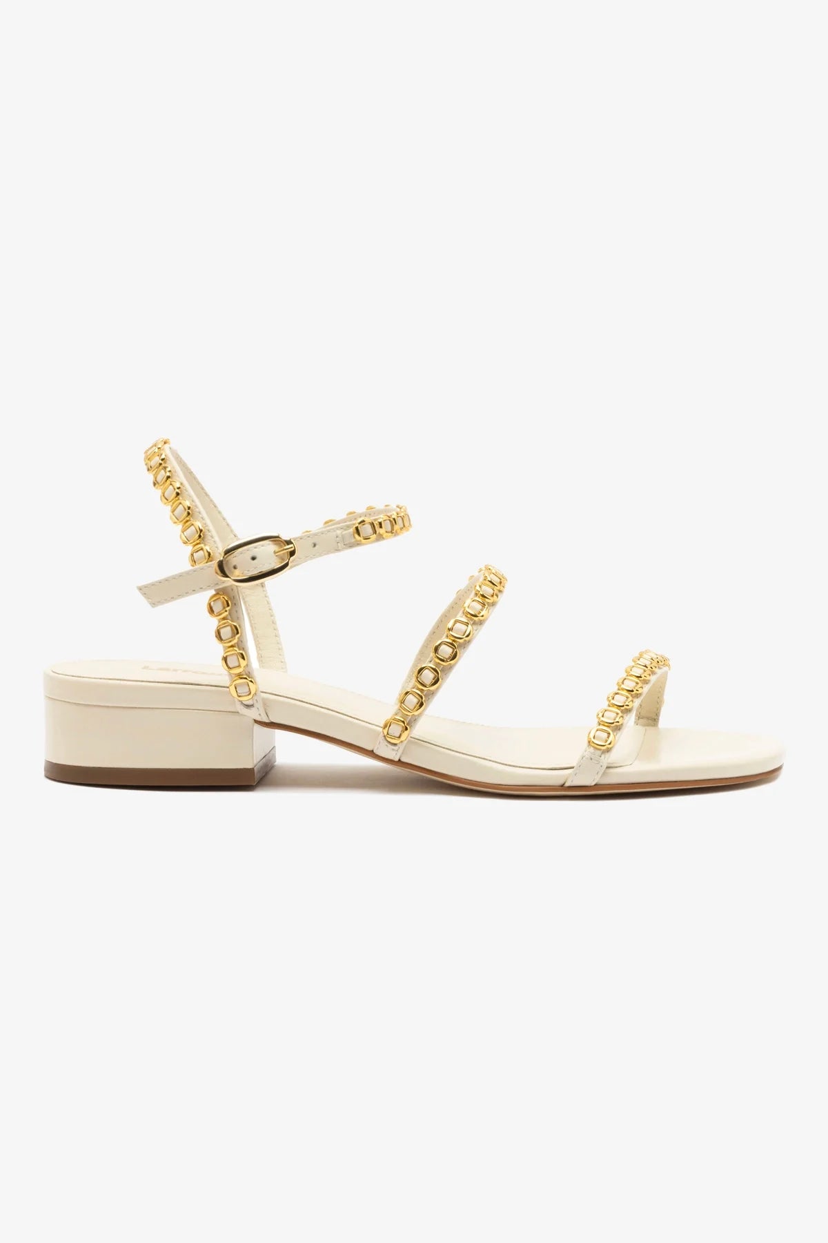 Sandália Flat Milanina Couro Off White