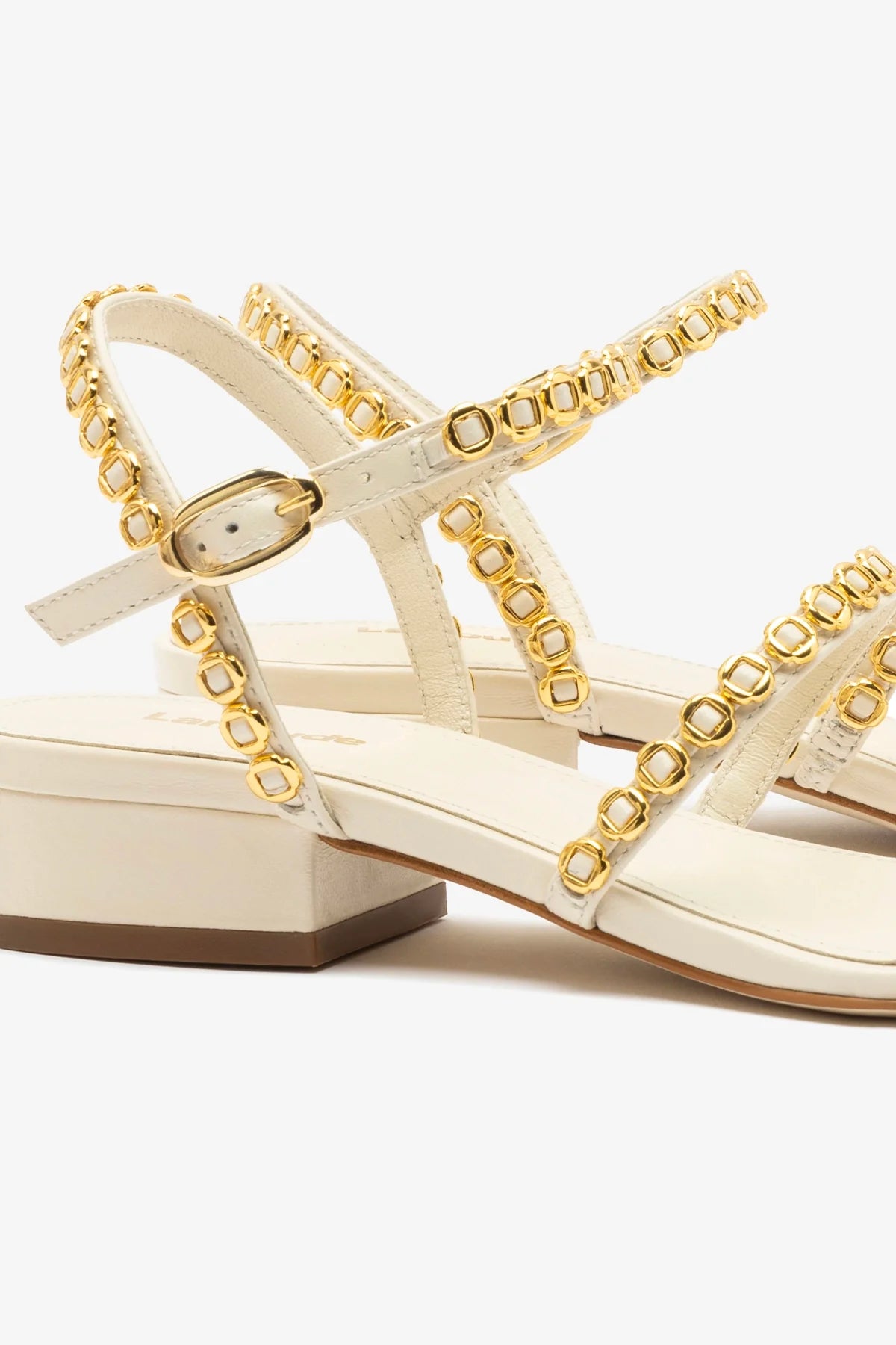 Sandália Flat Milanina Couro Off White
