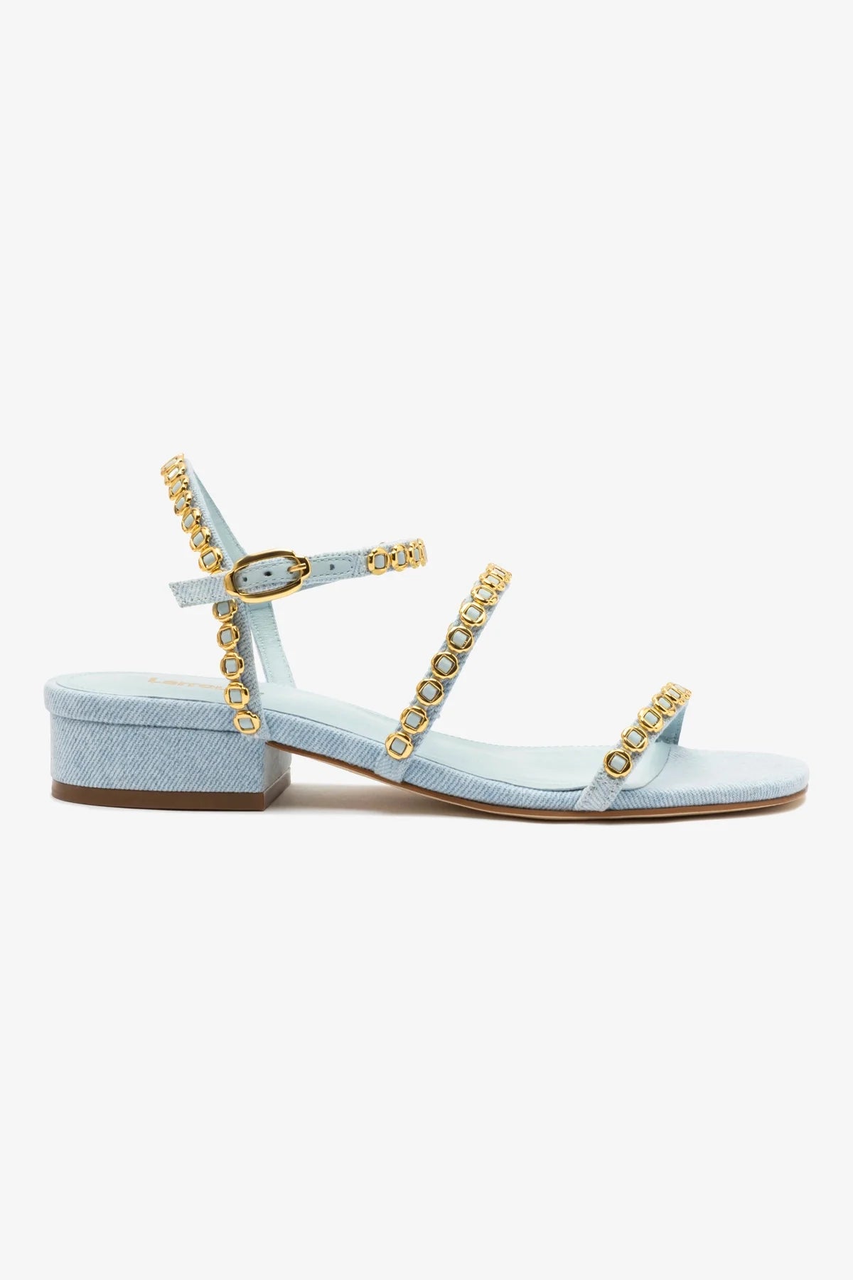 Sandália Flat Milanina Jeans Azul
