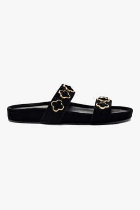 Flat Milan Piccolo Veludo Preto