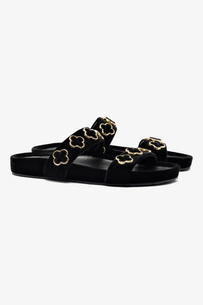 Flat Milan Piccolo Veludo Preto