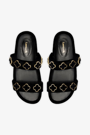 Flat Milan Piccolo Veludo Preto