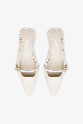 Slingback Ines Couro Off White